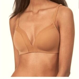 Lively All-Day Deep V No-Wire in Latte 34 NWOT